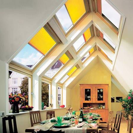 Плиссе на мансардные окна